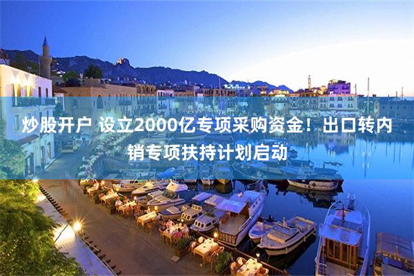 炒股开户 设立2000亿专项采购资金！出口转内销专项扶持计划启动
