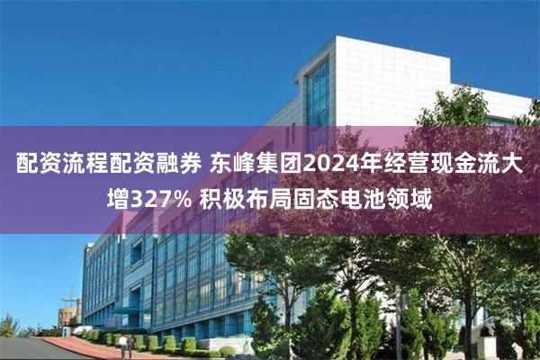 配资流程配资融券 东峰集团2024年经营现金流大增327% 积极布局固态电池领域