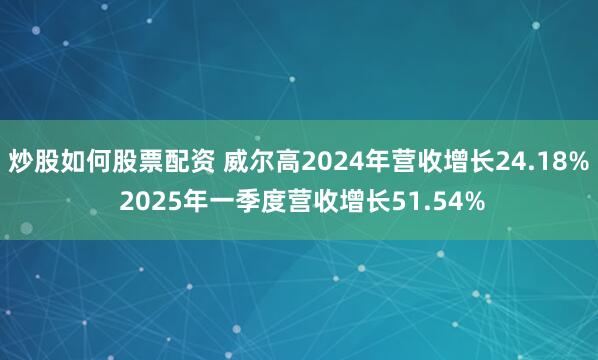 炒股如何股票配资 威尔高2024年营收增长24.18% 2025年一季度营收增长51.54%