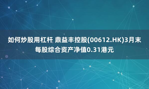 如何炒股用杠杆 鼎益丰控股(00612.HK)3月末每股综合资产净值0.31港元
